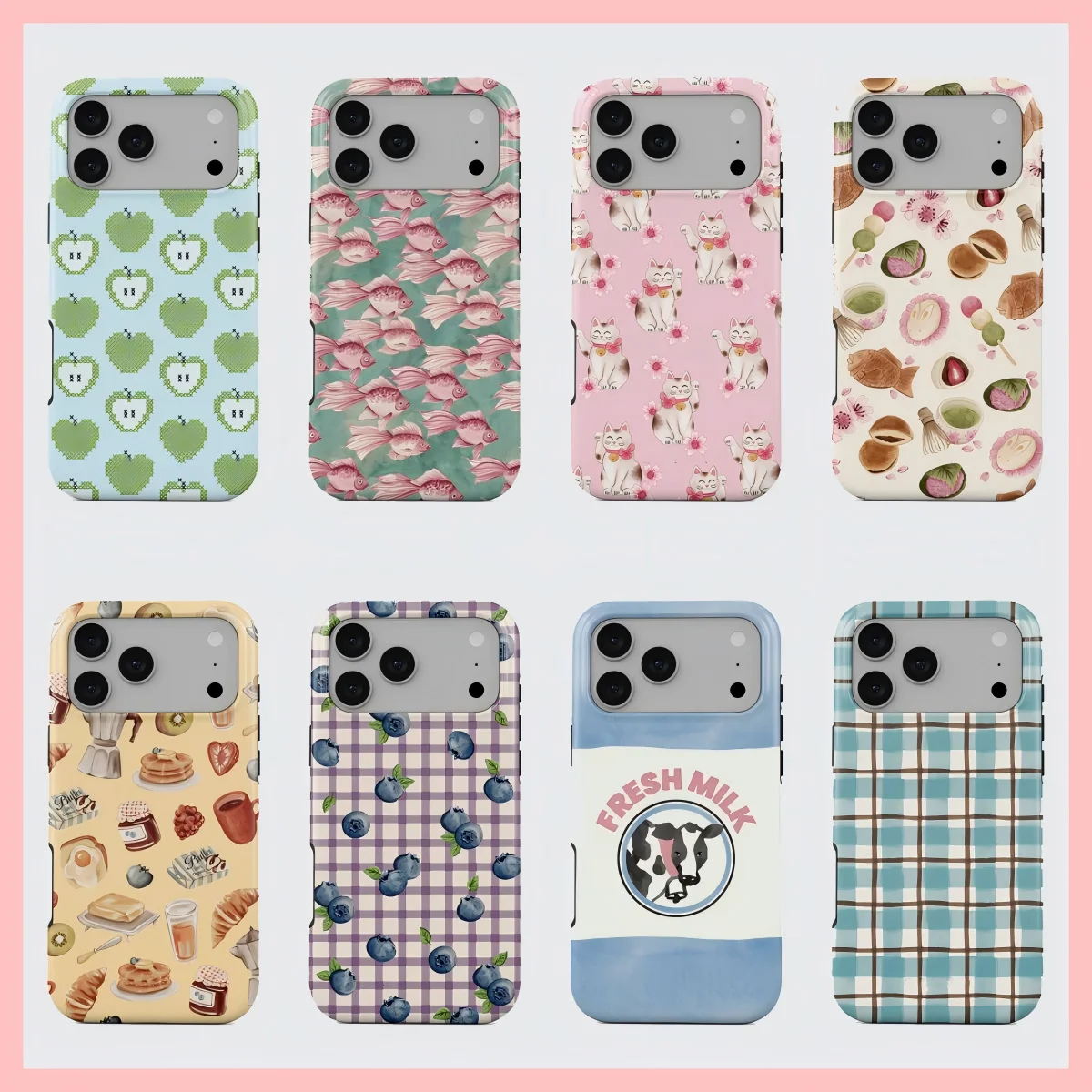 Luxury Bugr Sakura & Goldfish Phone Case for iPhone 17 16 15 14 13 12 11 Pro Max Air Plus Luxury Double-layer Back Cover — product photo 1 of 1