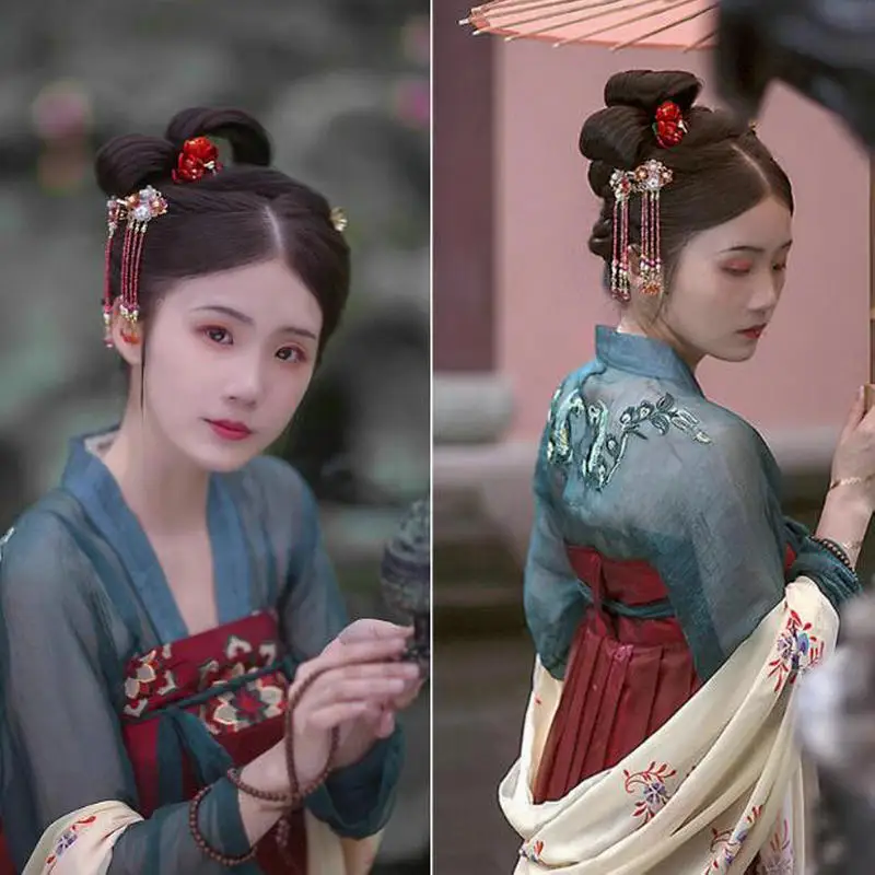 Fengge طائرة ورقية الصدر طول تنورة Hanfu الربيع الصيف الخريف الشتاء المرأة تنورة مطرزة الصدر طول الملابس النسائية القديمة