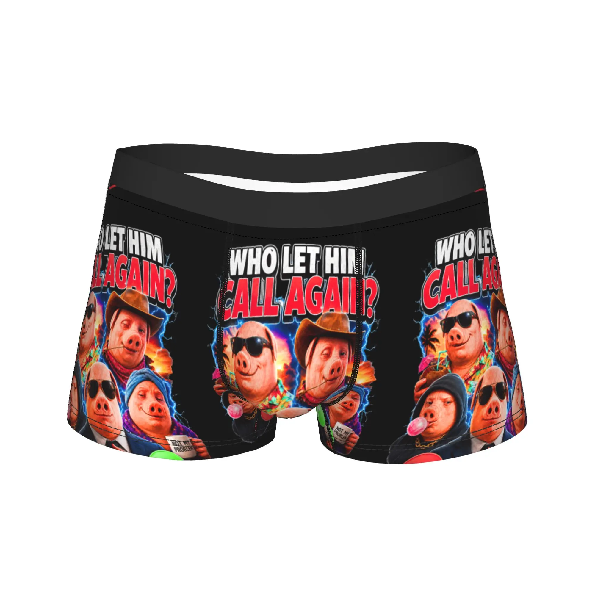 John Pork Who Let Him Call Again Underwear  Classic Panties Pattern Boxer Brief For Men Pouch Large Size Boxer Shorts