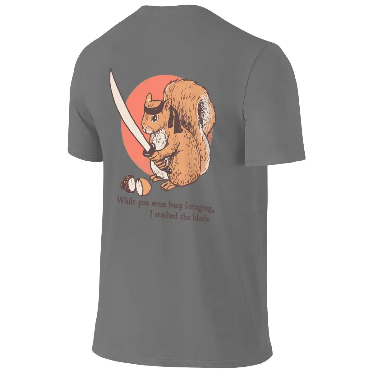 Squirrel Blade Loose But Not Bulky Reversible T-shirt Salt-Style Vibe Seamless Splicing Cotton Tee
