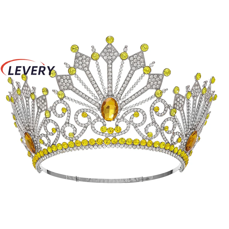 Levery 2024 New  Women Wedding Bridal Tiara Hair Accessories Vintage Crystal Bride Tiaras and  Adjustable Pageant Crowns