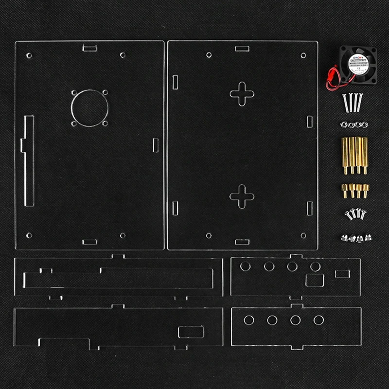 Carcasa protectora acrílica con ventilador para piezas de placa de desarrollo Banana Pi R3 BPI-R3
