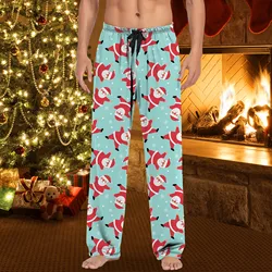 Harajuku Christmas Pants Mens Oversize Wide Leg Trousers Male Korean Style High Waist New Year Pajama 2023 Spring Autumn Pj Pant