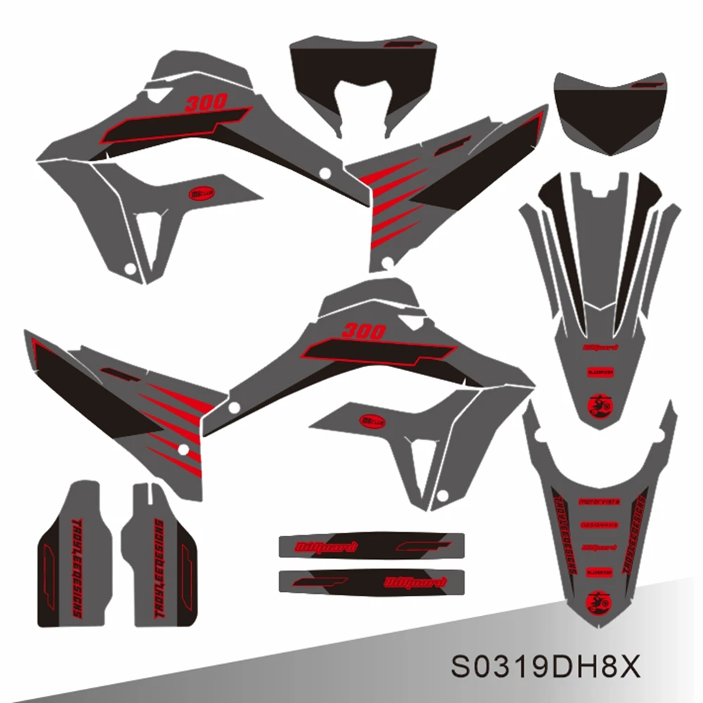 ホンダ-crf-300l-300m-crf300l-crf300m-2021-2022-2023-2024-フルグラフィックスデカールステッカーオートバイの背景