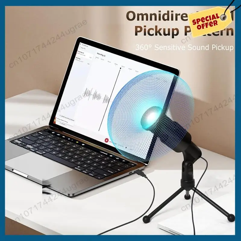 -A15I PC USB Microphone, Podcast Condenser Microphone With Foldable Tripod For Streaming, Gaming, Podcasting, Recording,Laptop D
