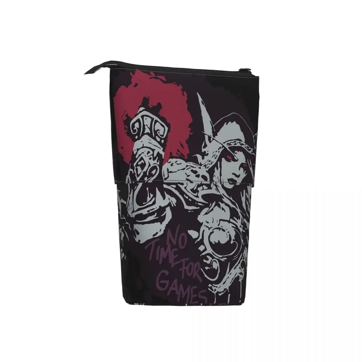 Sylvanas Has No Time For Games Classic Reversible Pencil Case Pen Holder Storage Pencil Bag for Boy Girl School