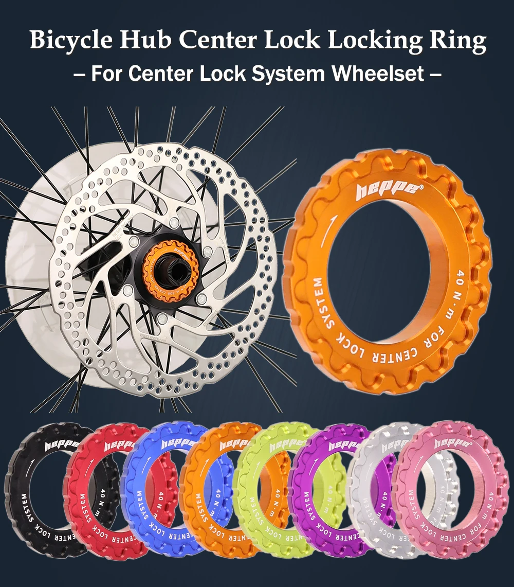 HEPPE Fahrrad Center Lock Scheibenbremssicherungsring Fahrrad Center Lock Scheibenbremssicherungsring Laufradnabe Rotor-Sicherungsring 7075 Aluminiumlegierung – Detail 4