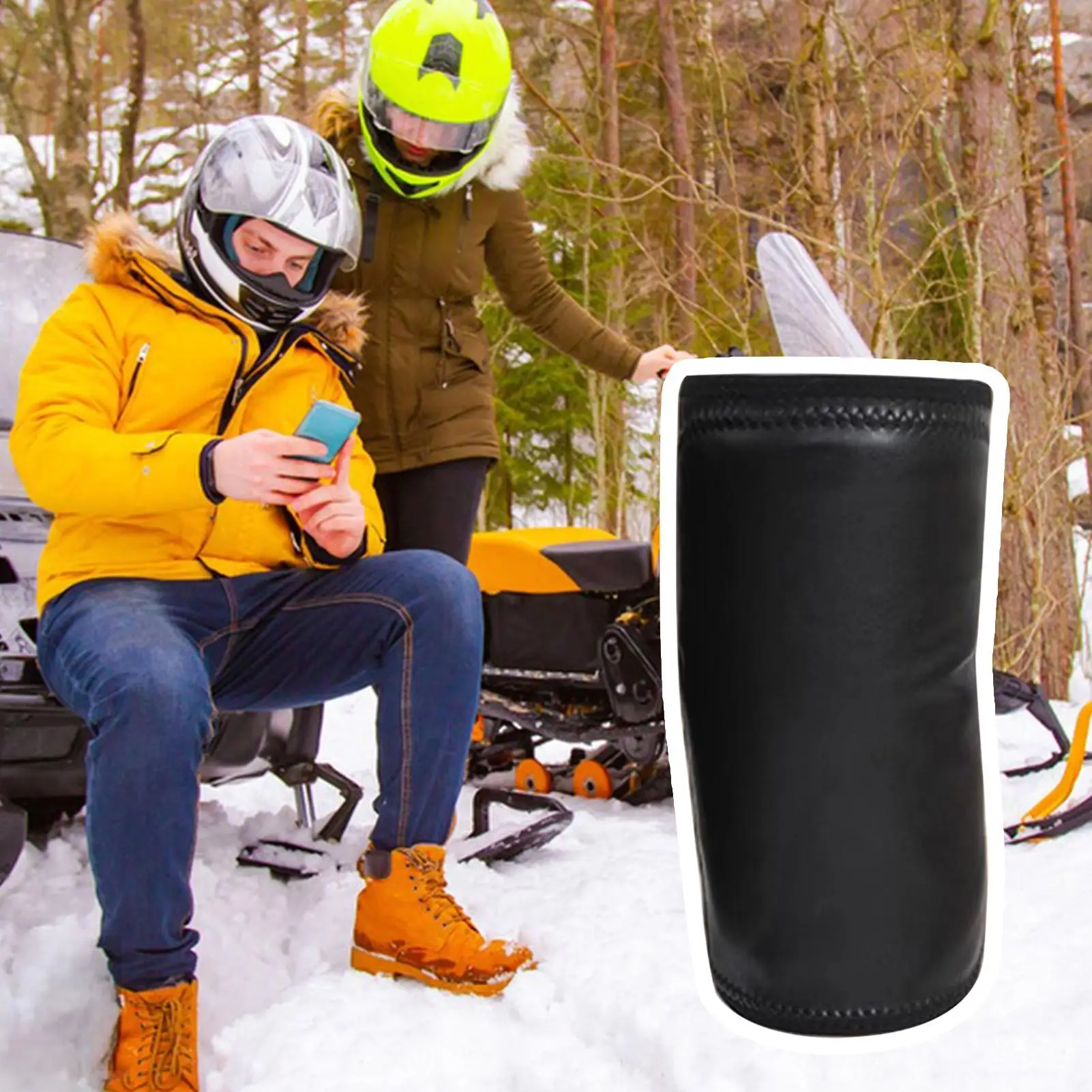 Cycling Knee Sleeve Thermal Leg Brace Thickened Knee Warmers For Cycling Motorcycle Bike Winter Sports Daily Commuting Camping