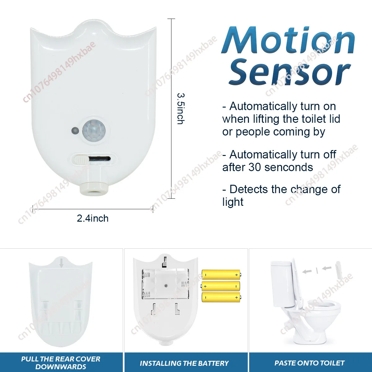 Toilet LED Projection Light, Automatic Motion Sensor