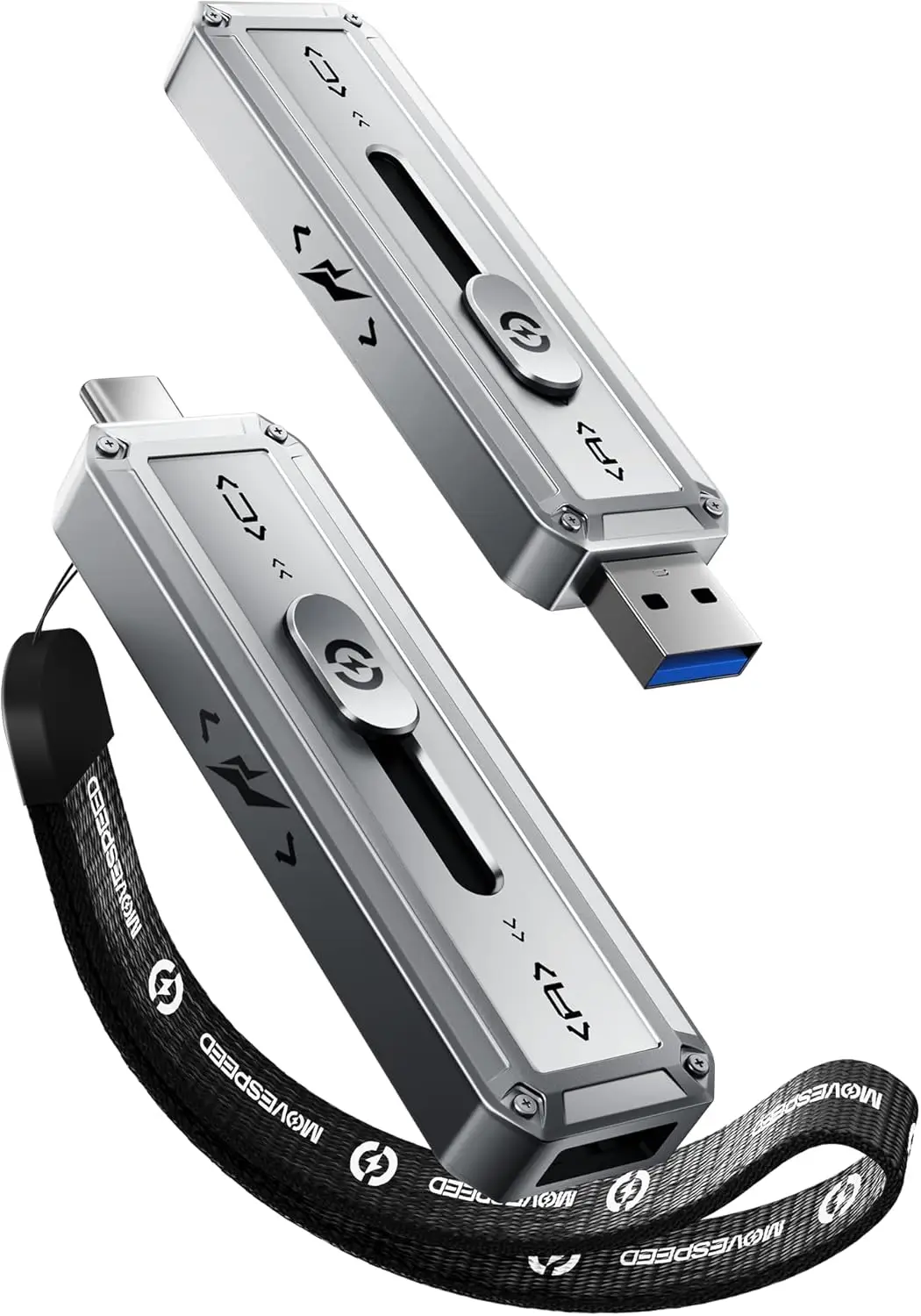 

512GB Portable SSD with 2100MB/s Speed, USB-C & USB-A Compatible for Phones and Computers