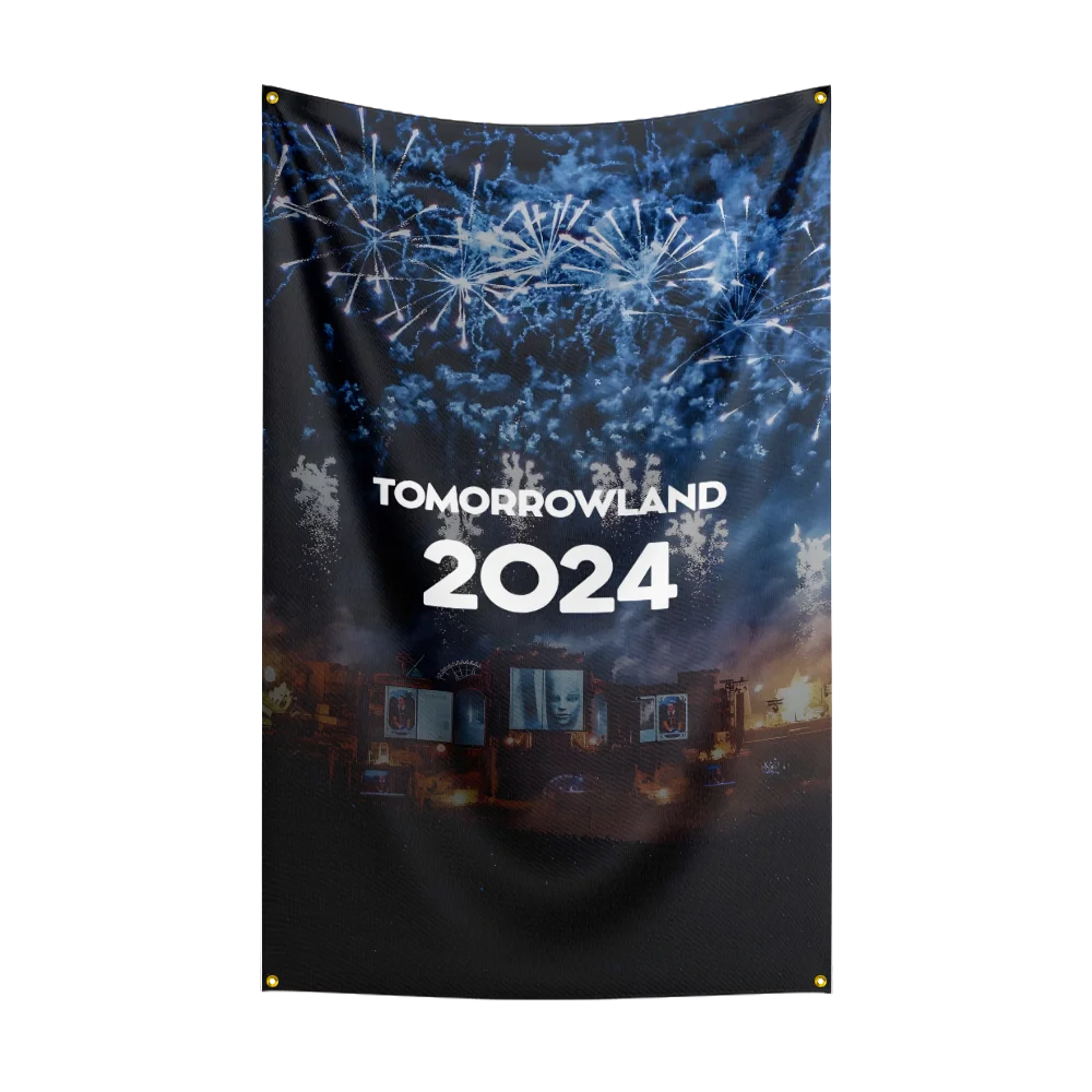 3x5 Ft Tomorrowland Music Festival Flag Polyester Printed Musics Flags for Room Garage Decor