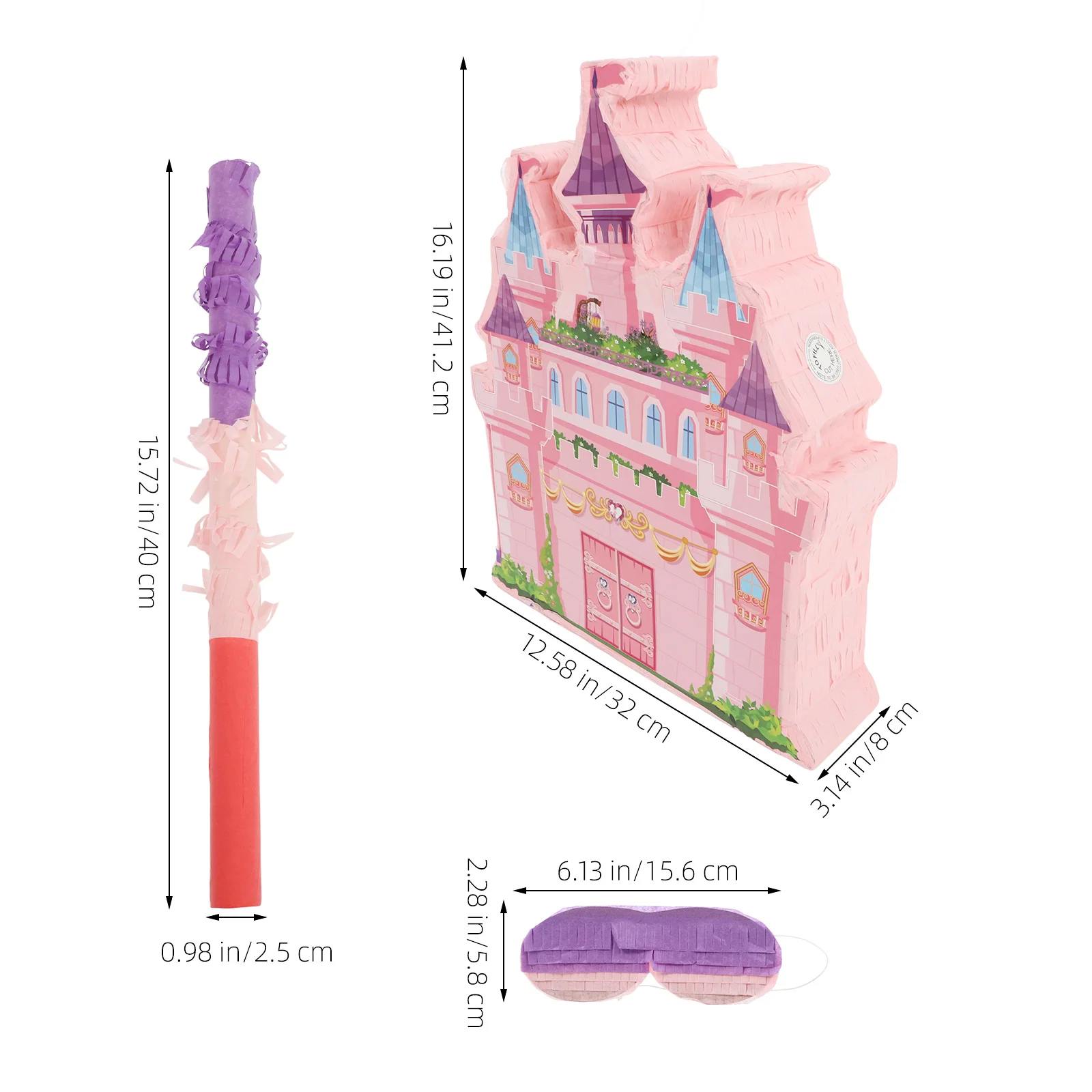 1 مجموعة 1 مجموعة القلعة بيناتا معلقة الطرف الديكور لعيد ميلاد الزفاف عيد ميلاد الحلوى بيناتا الاحتفال حامل ألعاب الحلوى #5