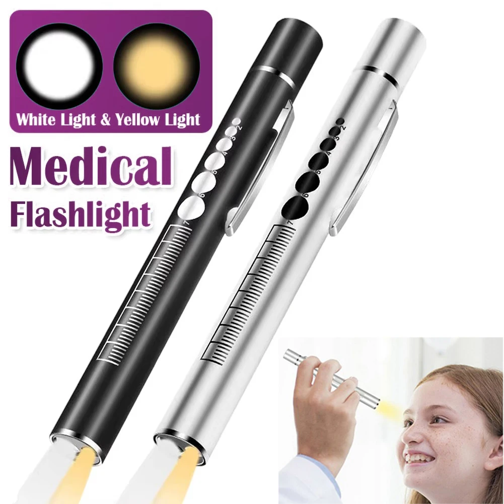 USB Rechargeable Medical LED Pen Light Nurse Doctor Flashlight Torch Lamp Pocket Lantern Penlight for Emergency First Aid A3