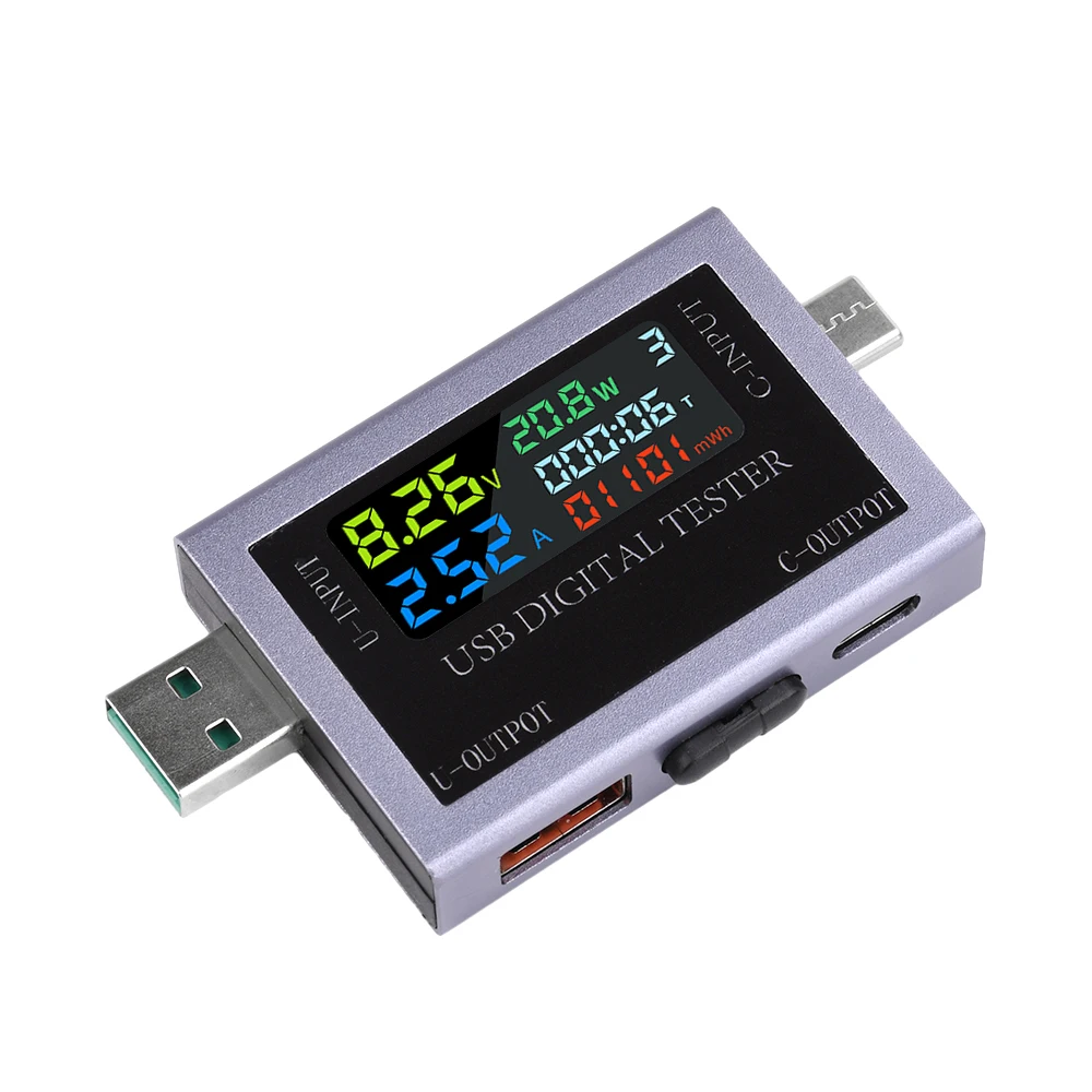 DC 4.5~50V Digital Voltmeter Ammeter Type-C USB Tester DC Voltage Current Meter Ammeter Monitor Power Bank Charger Capacity Test image 6