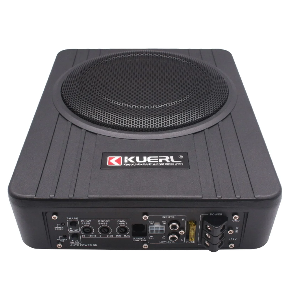 

2025Hot design car subwoofer under seat audio flat subwoofer pure bass 12V active 8 inch mini slim subwoofer