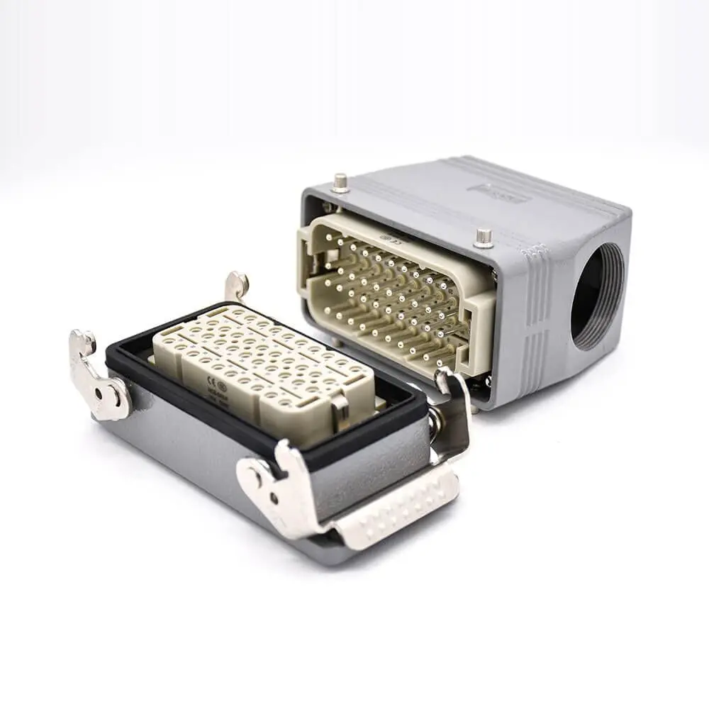 H16T HDC Connector 40Pin Male Female Butt-Joint Hasp Side Entry Type High Cable Ently Shell M40