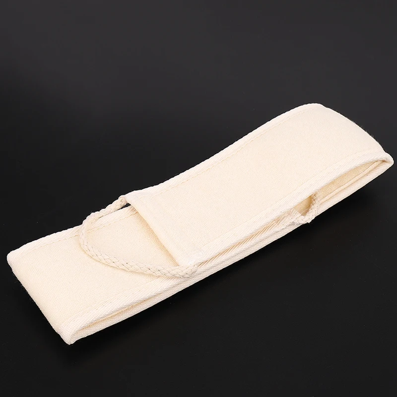 Luffa Scrubber esfoliante per la schiena per doccia, cinturino per lavaggio a doppio lato, spugna da bagno per il corpo con Luffa naturale al 100%, rondella posteriore