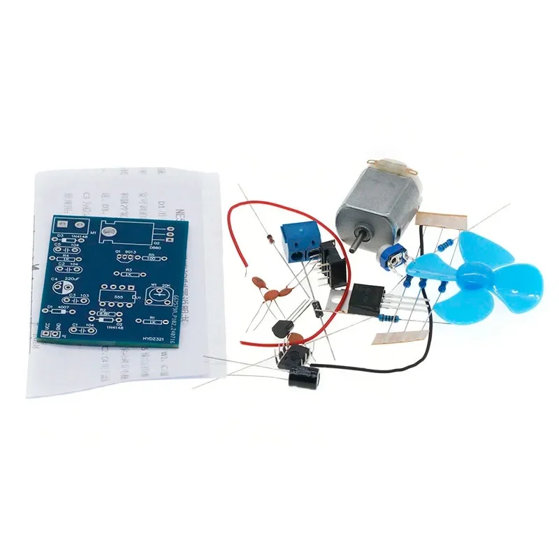 Electronic FanDIY NE555 DC Motor Pulse Width Speed Controller Kit Electronic Soldering Practice Loose Parts