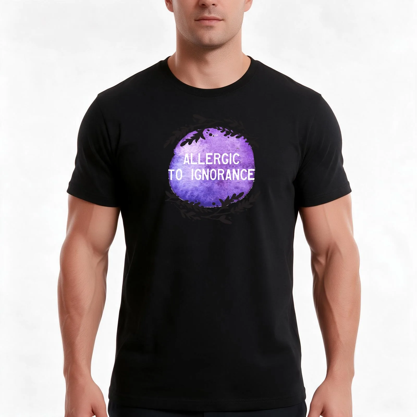 Allergic To Ignorance T-Shirt Summer Casual Cotton Tee Oversized Streetwear Tops Vintage Graphic Print Unisex Men Women