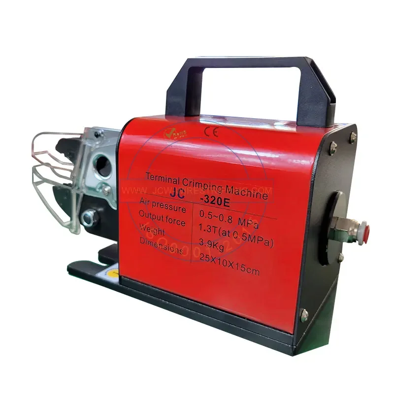 JCW-320E Macchina pneumatica per crimpare terminali per cavi, pressa per connettori per pezzi sciolti