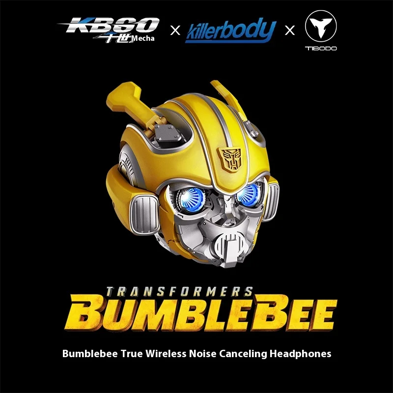 Auriculares Bluetooth Killerbody Bumblebee con regalo de estatuilla de aleación con reducción activa de ruido inalámbrica