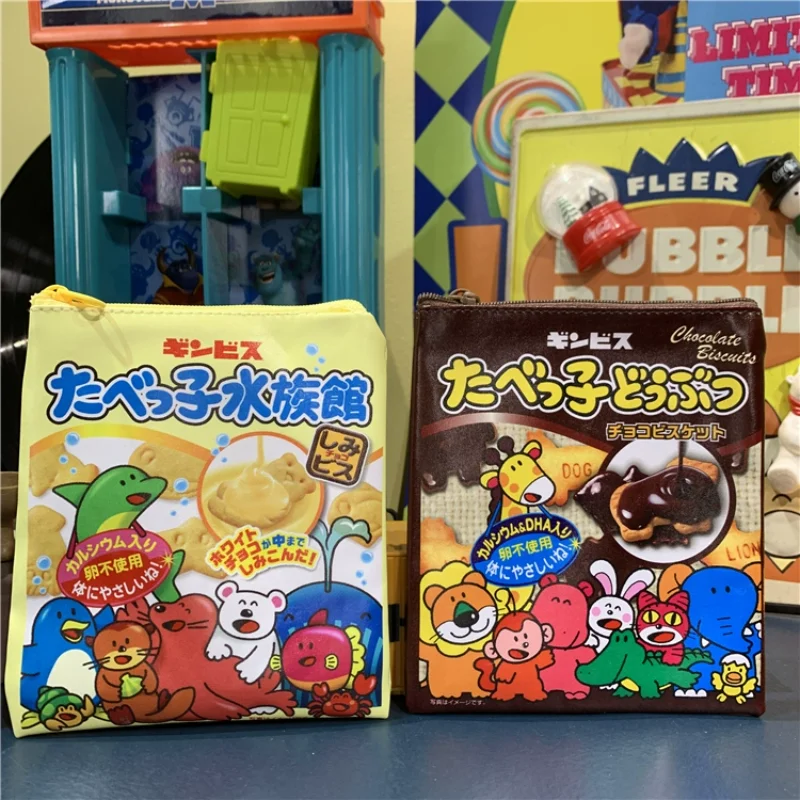Genuine Ginbis Figure Coin Purse Pouch Storage Bag Doll Animal Biscuit Pattern Ornament Accessories Collection Toy
