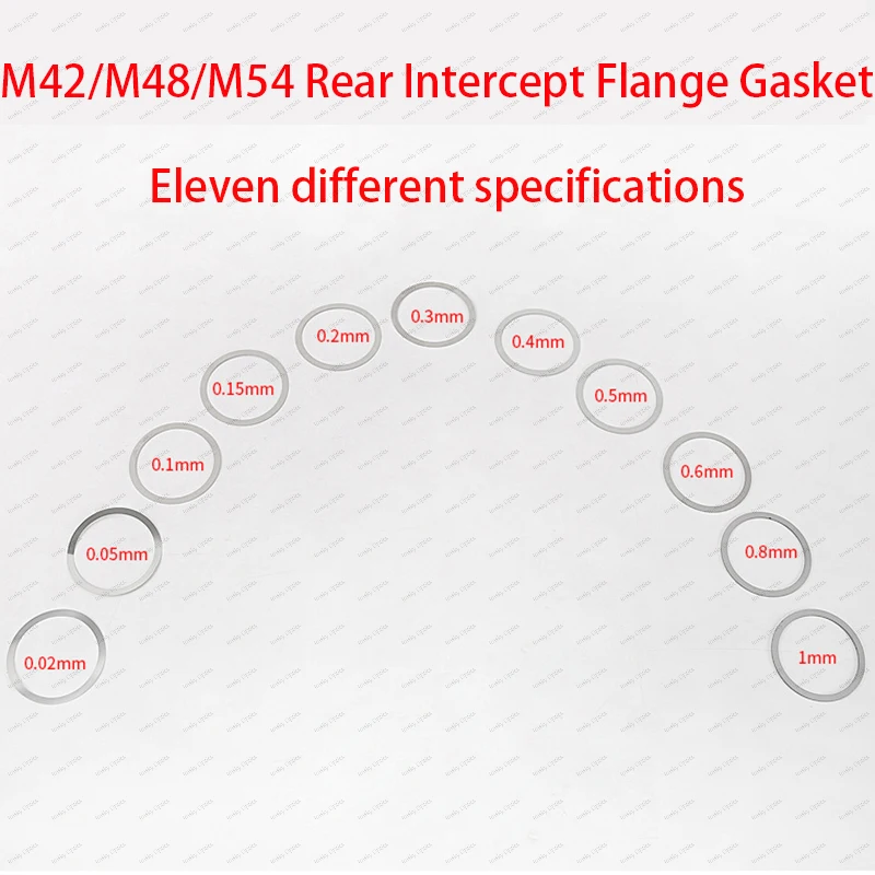 M42 M48 M54 Rear Intercept Flange Gasket 304 Stainless Steel 0.02mm-1mm For Astronomical Telescope Accessories