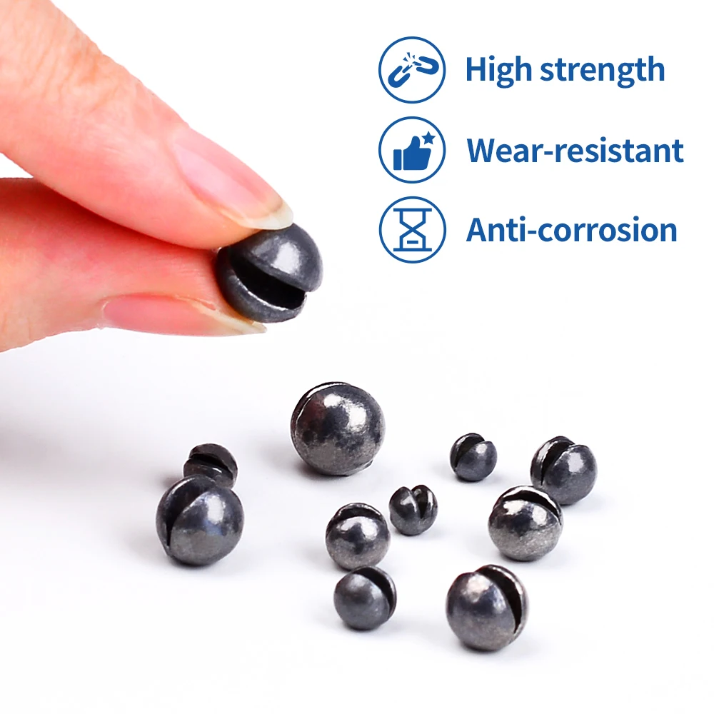 PROBEROS 100 Stück 0,5 g-5 g verstellbare Split-Shot-Sinker Angelgewichte Bass Wels Tackle Zubehör Salzwasser Süßwasser Pesca – Detail 8