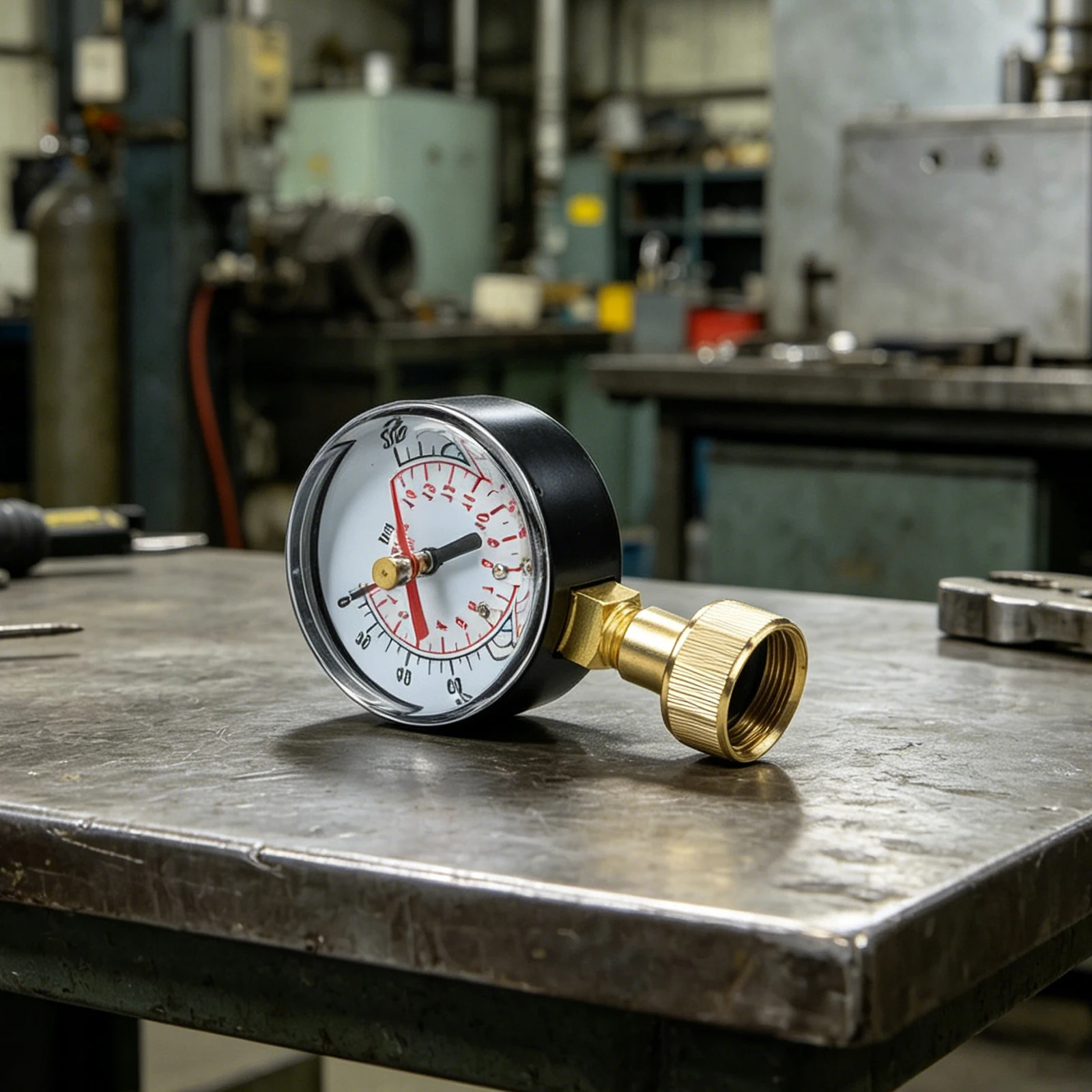 Water Pressure Tester 2.5 Inch For Dial with Brass Thread and Stainless Steel Body for Frequent Field or Home Use