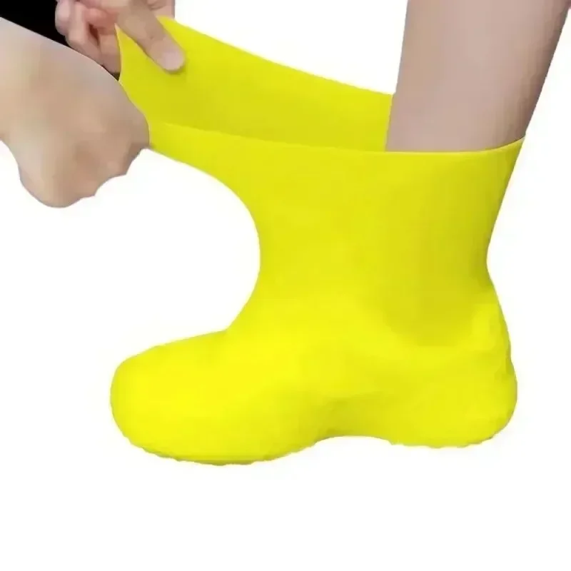 Hot Latex Waterproof Shoe Covers Reusable Neutral Shoe Protectors Non-slip Rain Boot Covers Shoe Accessories