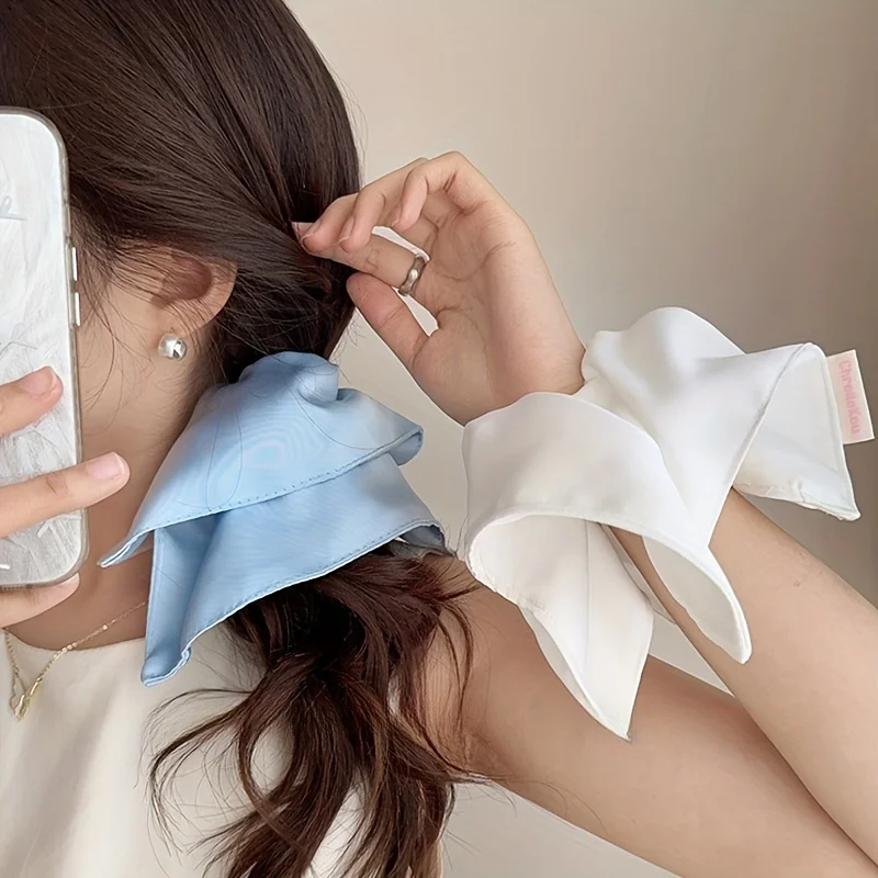 

Chic Square Satin Hair Scrunchies for Women - Soft Fabric, Minimalist & Sweet Style, Perfect for Bun & Ponytail Holders