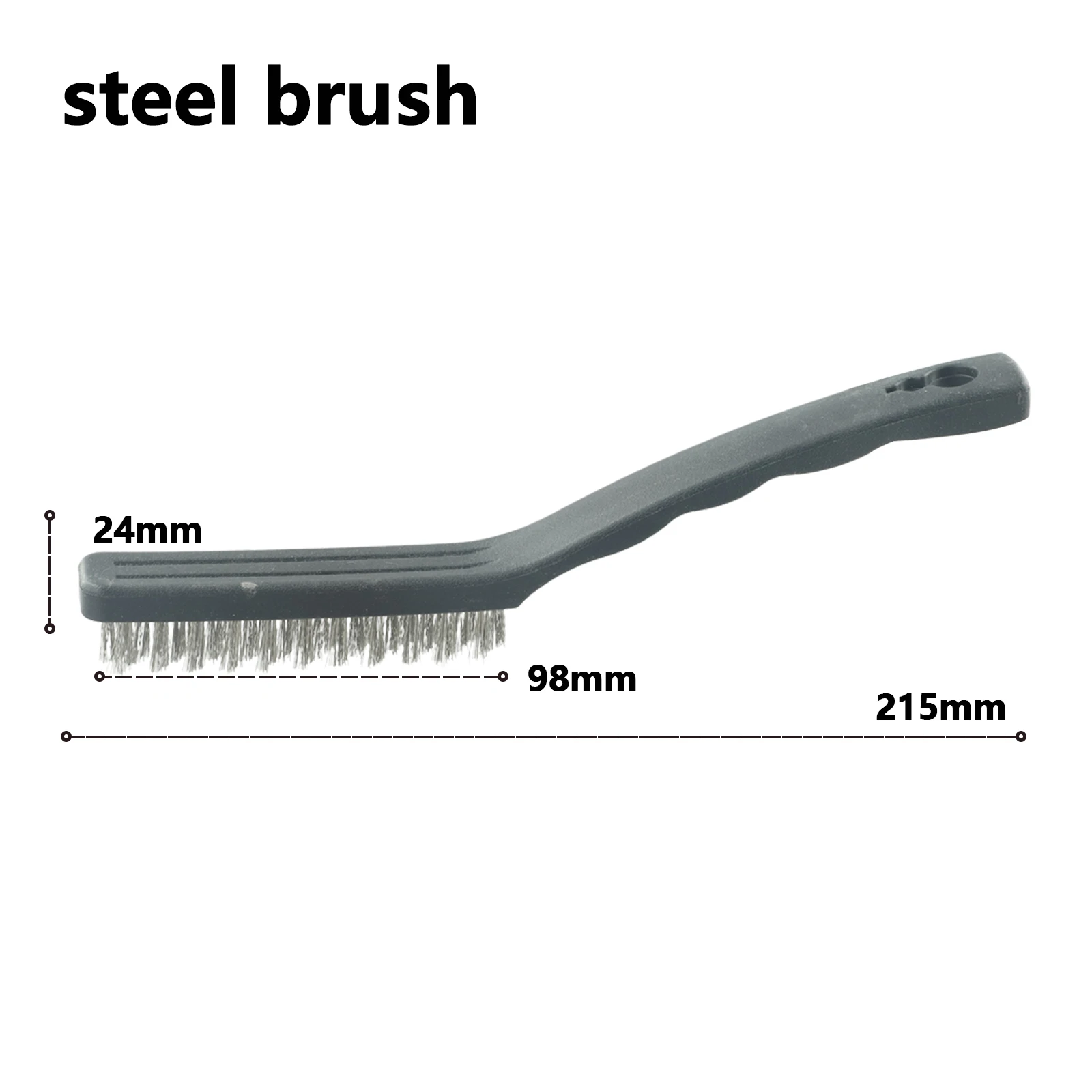 1pc Wire Brush Steel Brass Nylon Clean Polished Metal Rust Proof Tool Steel Brass Cleaning Polish Grinder Metal Rust Brush 9Inch