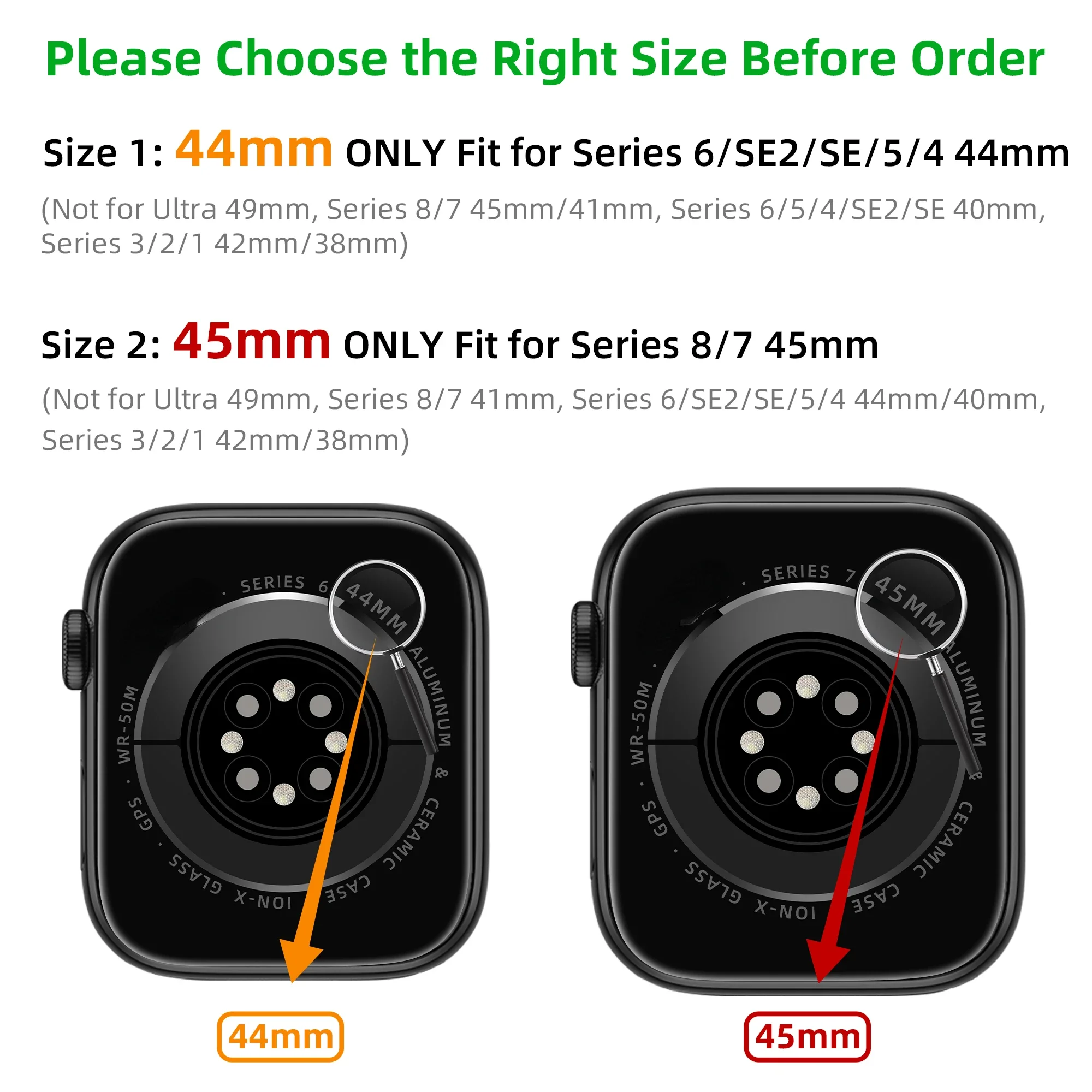 Apple Watch用ステンレススチールケース変更キット,ケース,ベゼル,45mm, 44mm,iwatchシリーズ9,8,7, 6,se,5,4,modキット