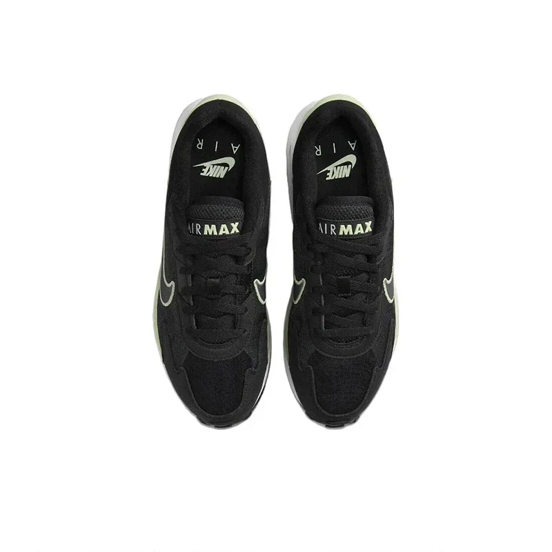 Nike Air Max Solo sepatu lari pria, DX3666-005 kets hitam bersirkulasi dengan peredam kejut