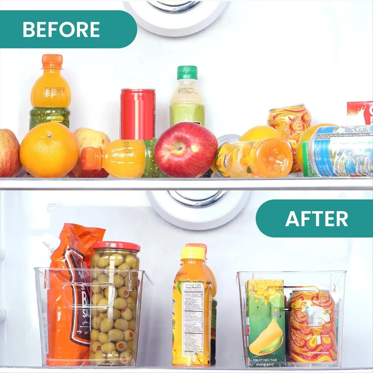 2026 Trend Kitchen Transparent Storage Box Food Storage Box Large Transparent Storage Containers are Used for Sorting.