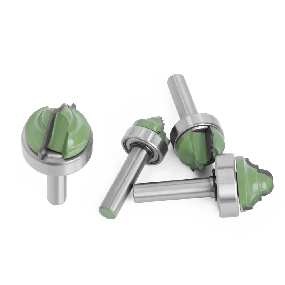 LAVIE 1pc 8mm Shank Bearing Shank Double Roman Ogee Edging Router Bit Milling Cutter For Wood Wood Line Knife Hobbing MC02100