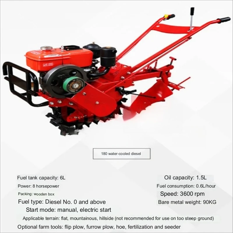 Small Cultivating Machine Multi-function Fuel Engine Micro Tiller Cultivator