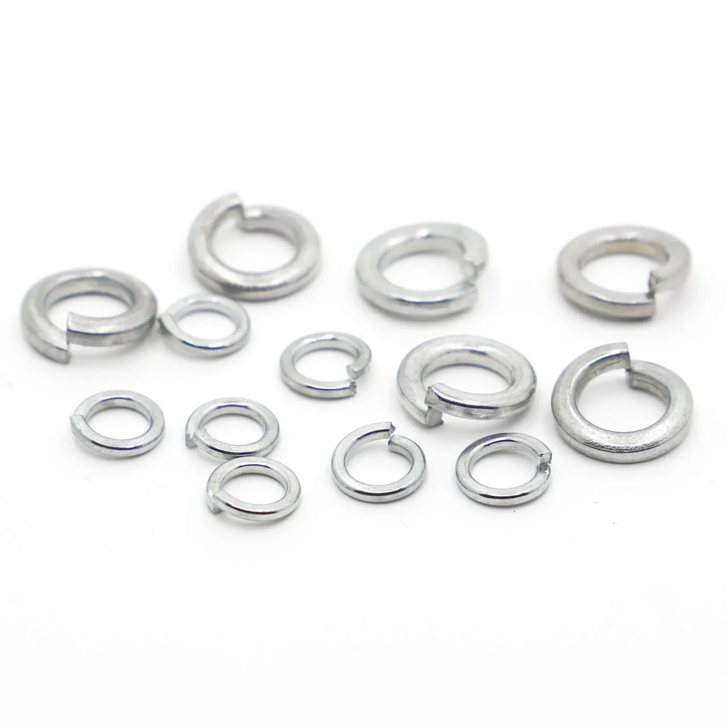 10/50/100pcs Galvanized Steel Spring Split Lock Washer Elastic Gasket M2 M2.5 M3 M4 M5 M6 M8 M10 M12 M16 M18 M20 M24