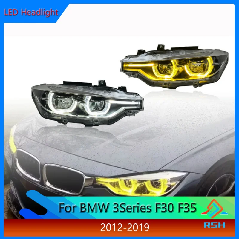 Yellow And White Dual Color For BMW 3Series F30 F35 318 320 325 328M 330 335 Headlight LED Daytime Running Light Head Light