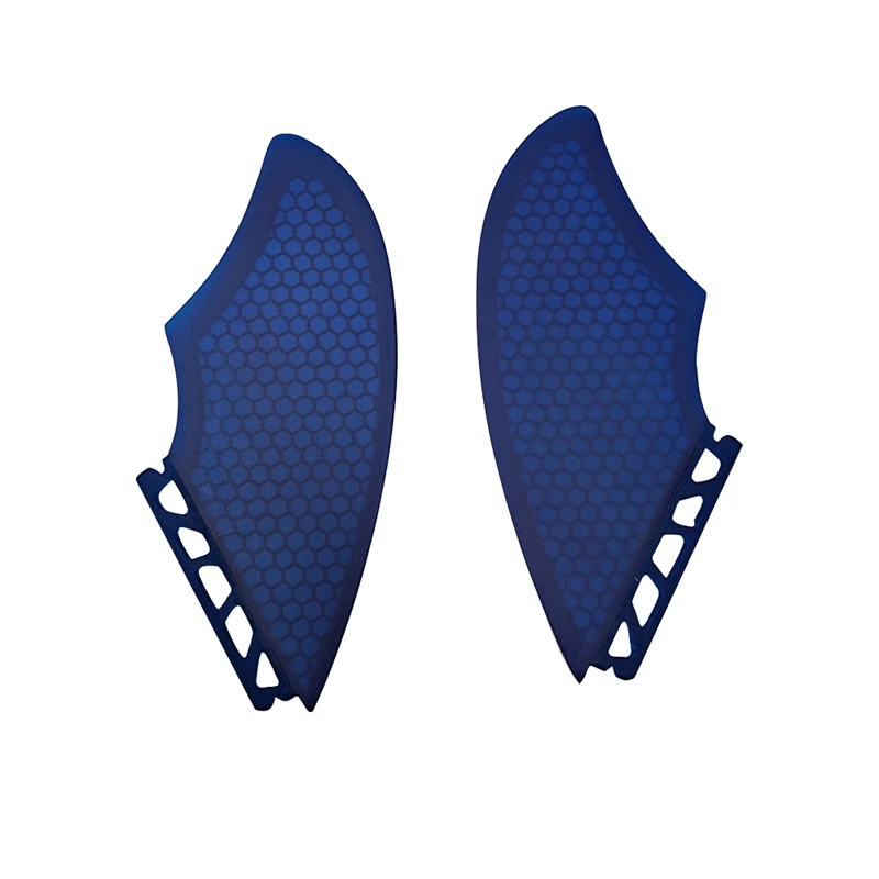 Surfboard TWIN FIN UPSURF FUTURE Fins Blue Color Single Tabs Fin 2pcs per set Honeycomb Fiberglass Sup Board Fin