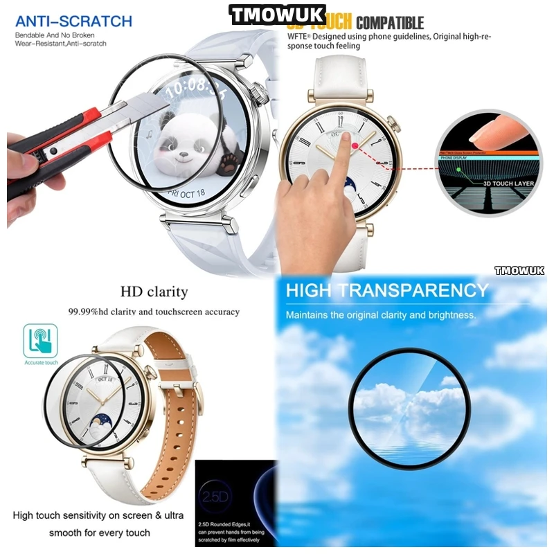 

For Huawei Watch GT4 46mm GT5 41mm Watch5 46mm 42mm Soft TPU Screen Protector Film