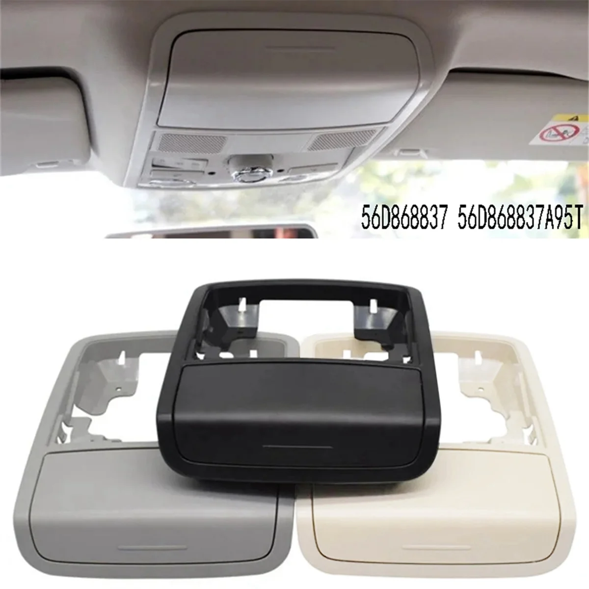 56D868837 56D868837A95T New Car Sunglasses Case for Volkswagen Passat Audi Skoda Roof Center Console Glasses Box,C