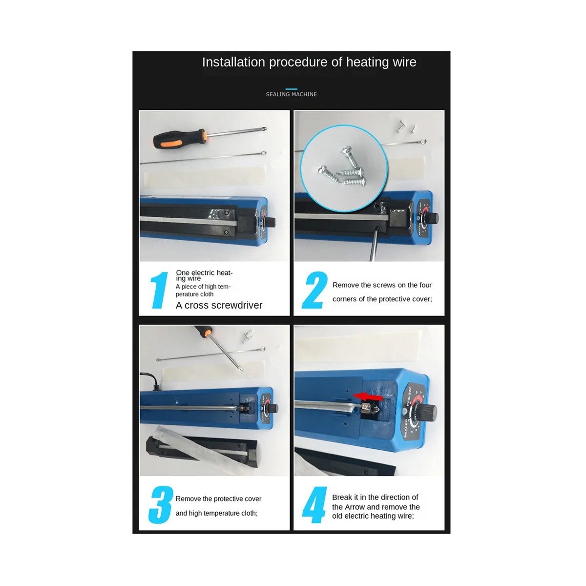 آلة ختم كيس من البلاستيك ، آلة ختم الحرارة المنزلية ، فيلم من البلاستيك