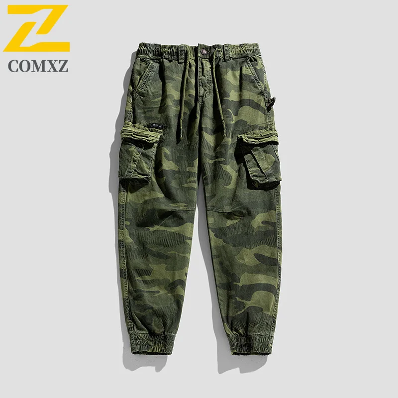 السراويل البضائع الذكور الجديدة المطبوعة التمويه فضفاض بناطيل كاجوال خفيفة الوزن الحد الأدنى تنوعا العصرية الحضرية الشارع الشهير بنطلون