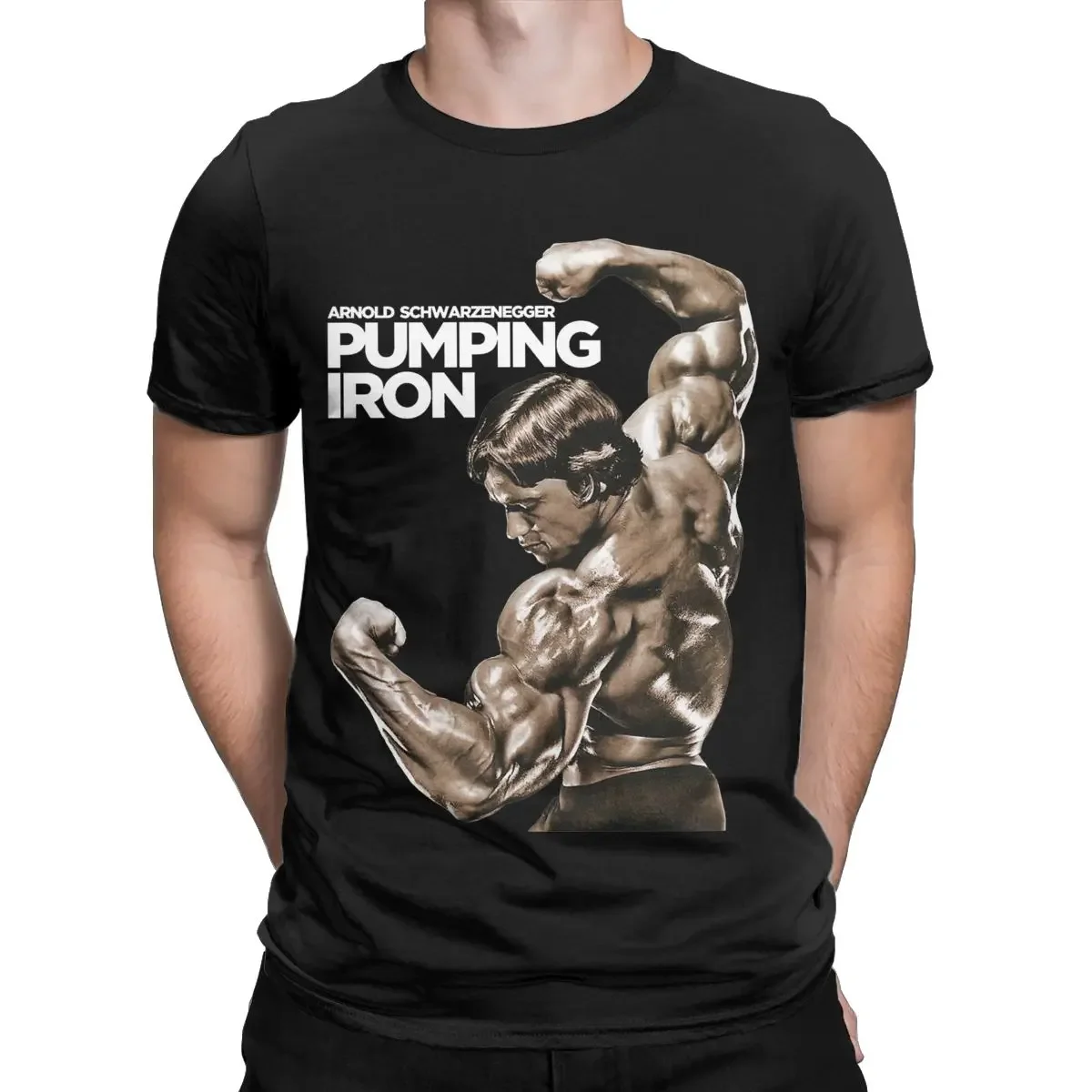 Leisure Arnold Schwarzenegger T-Shirt for Men O Neck Cotton T Shirts Short Sleeve Tees New Arrival Tops