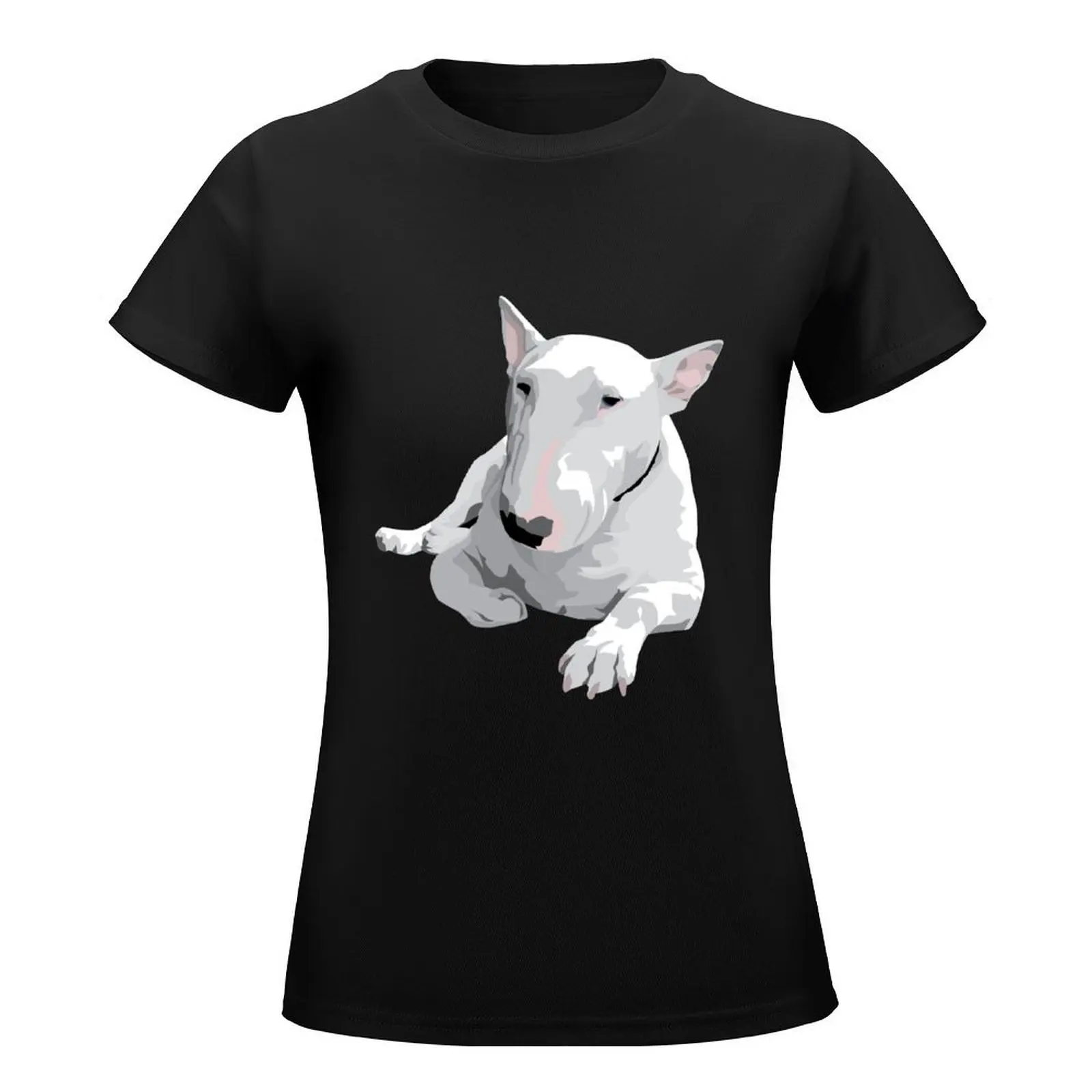 English Bull terrier T-Shirt tops tees animal print shirt for girls Short sleeve tee t-shirts for Women cotton