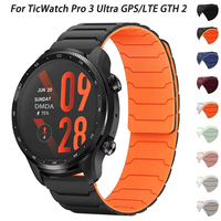 20mm 22mm Magnetic Strap for Ticwatch Pro 3/3 Ultra Bracelet for TicWatch Pro 3 GPS Ultra LTE Bands E3 E2 S2 C2Plus GTH Correas