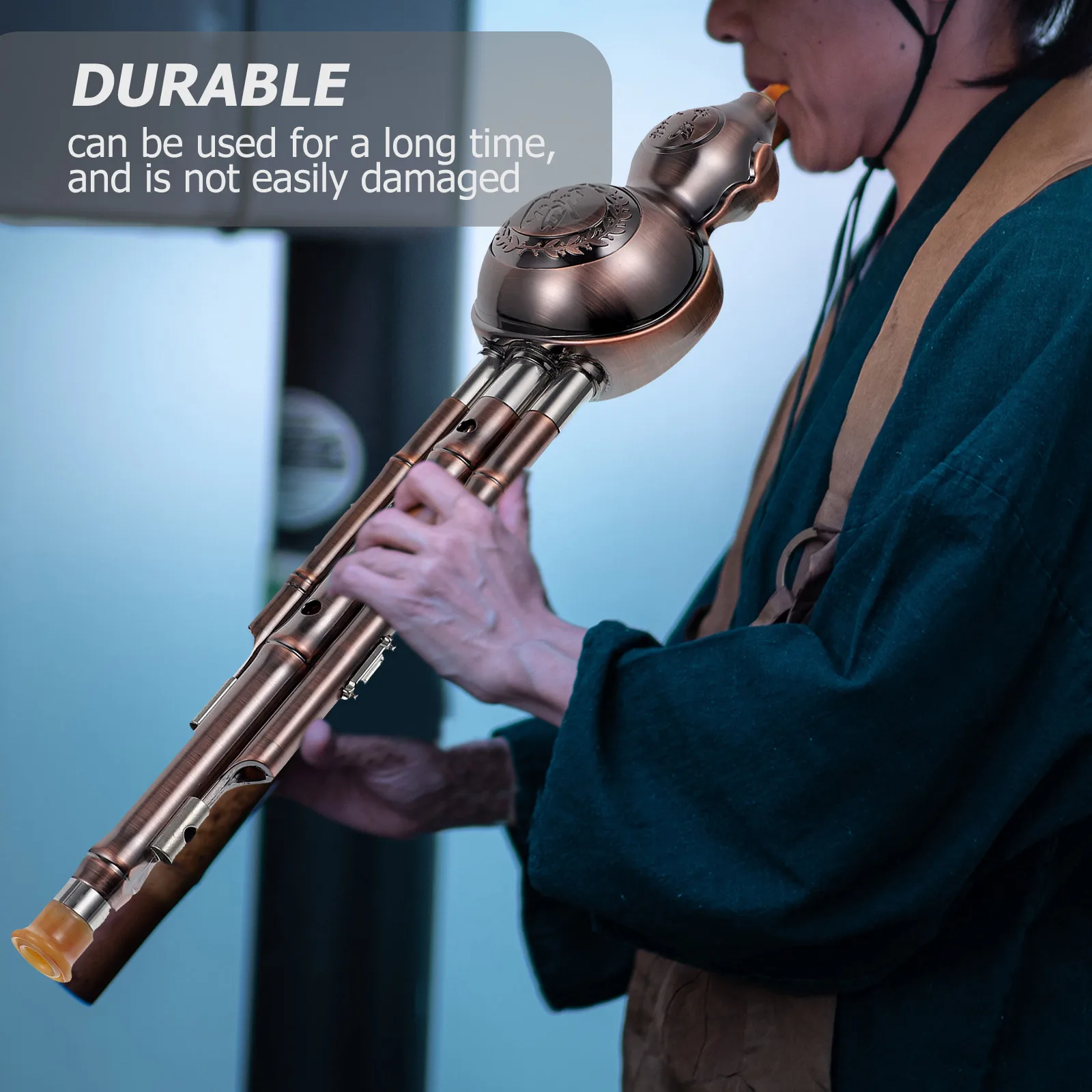 

Gourd Silk Flute Ethnic Aldult Chinese Music Instrument Musical Instruments Golden
