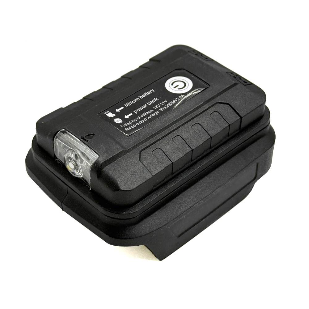 

Чехол-адаптер для литий-ионного аккумулятора для Makita 18 В, два USB-порта, внешний аккумулятор, зарядное устройство для телефона, светодиодный рабочий свет, преобразователь, лампа, фонарик