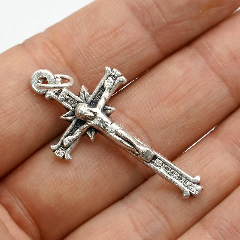 Alloy Metal Charms Crosses Pendant For Women DIY Necklace Bracelet Jewelry Making Accessories Rosary Bitter Statue Pendants